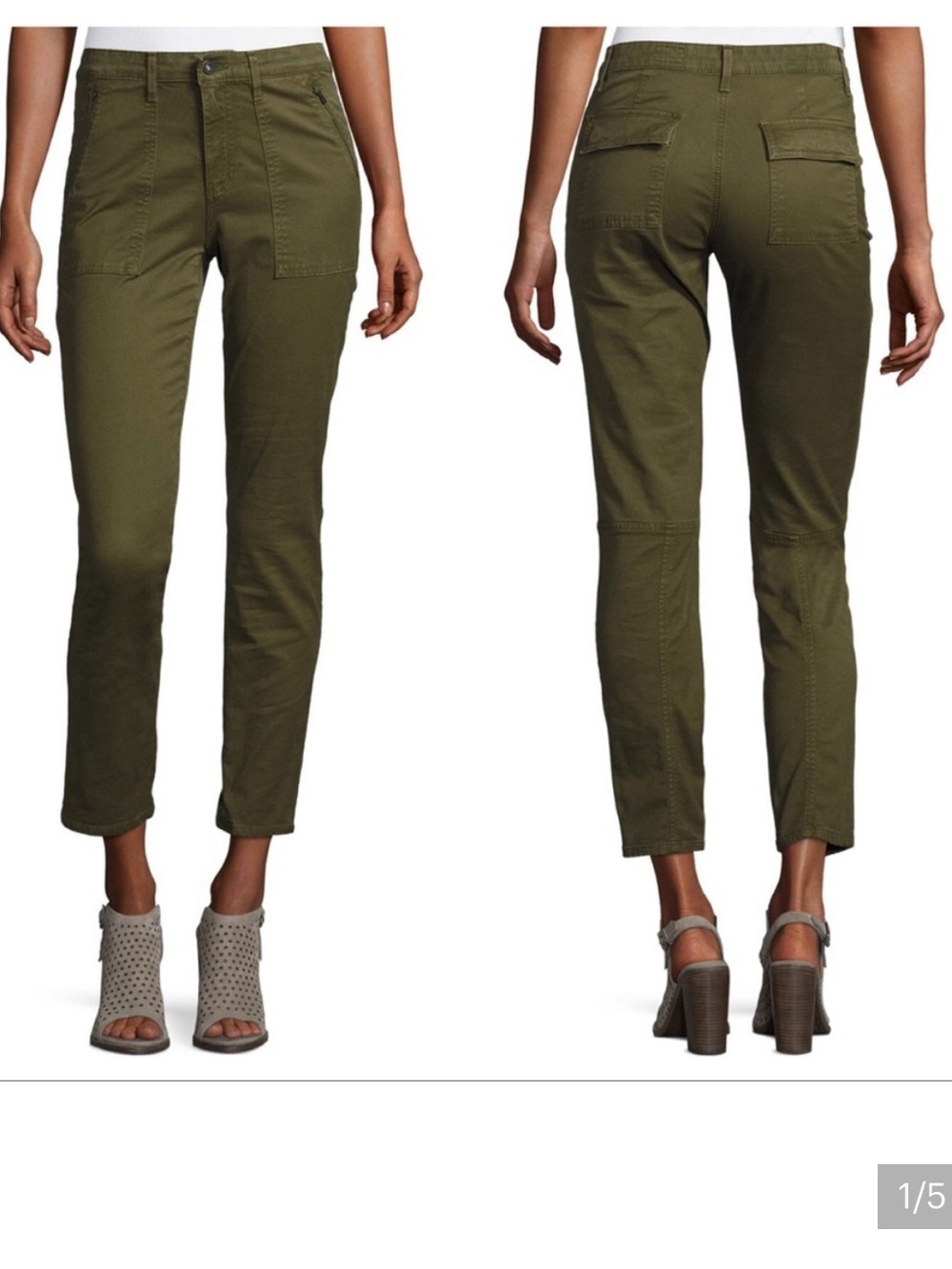 Ag Adriano Goldschmied Olive Green Skinny Pants